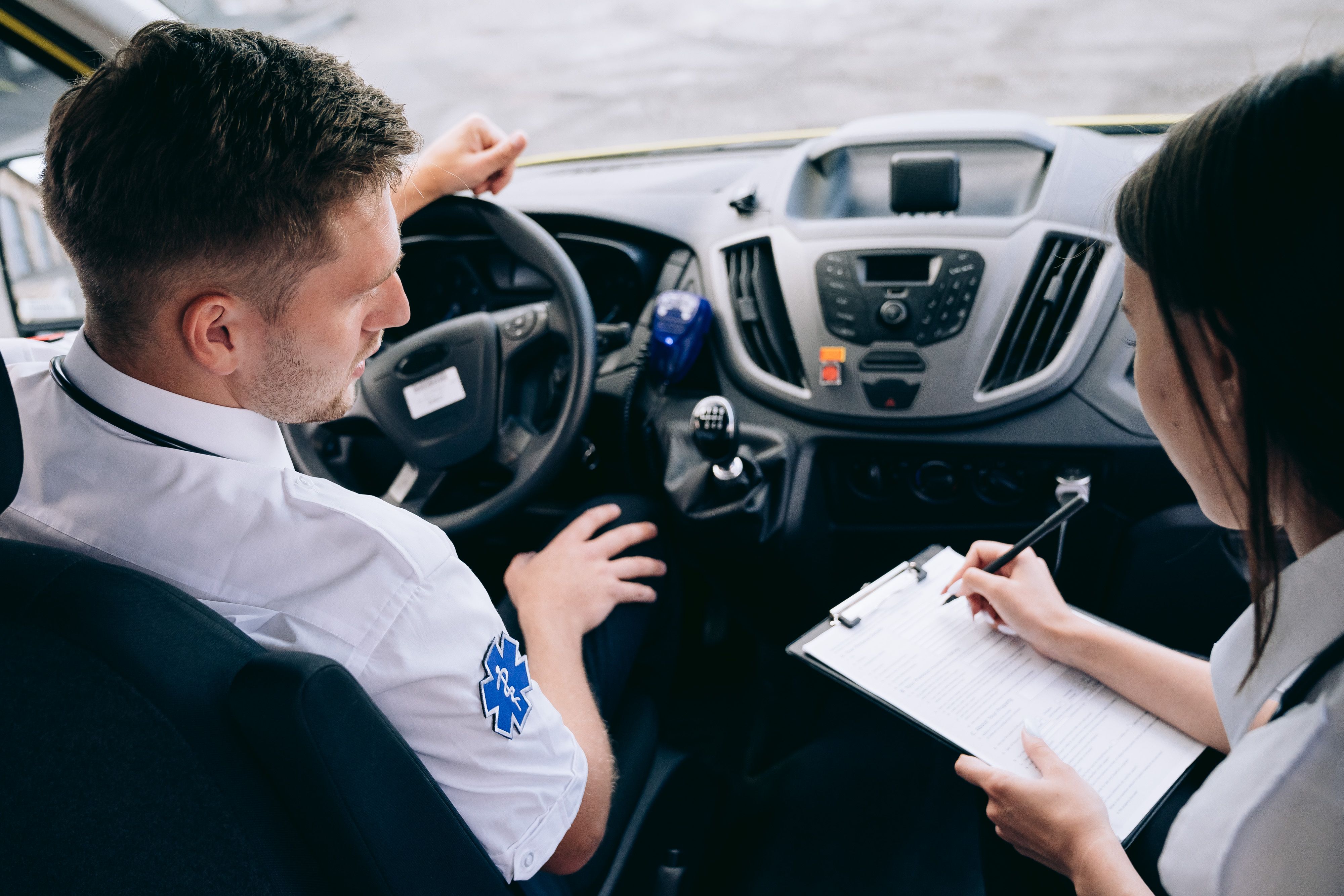 Qualified professional driver ensuring safe medical transportation